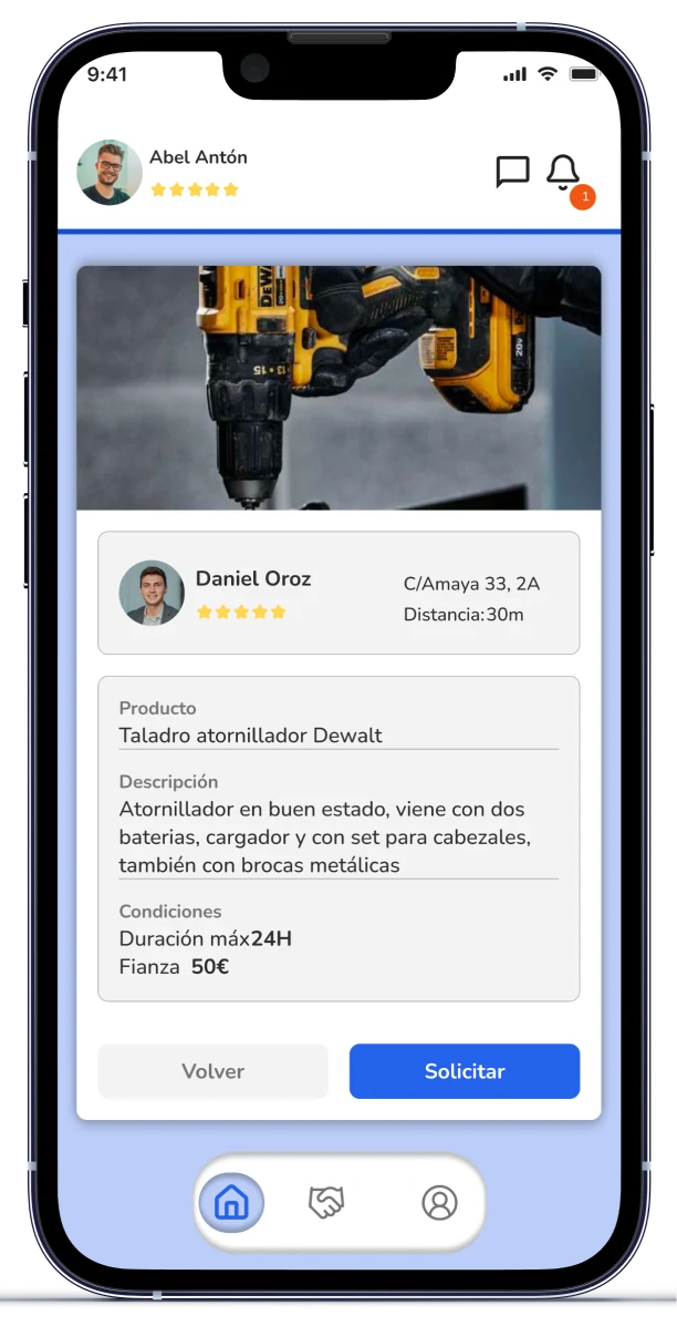 Pantalla de detalle de un anuncio en Loop